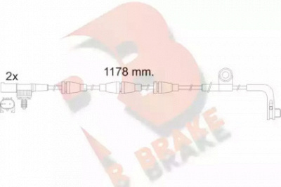 R BRAKE 610481rb -  Сигнализатор, износ тормозных колодок
